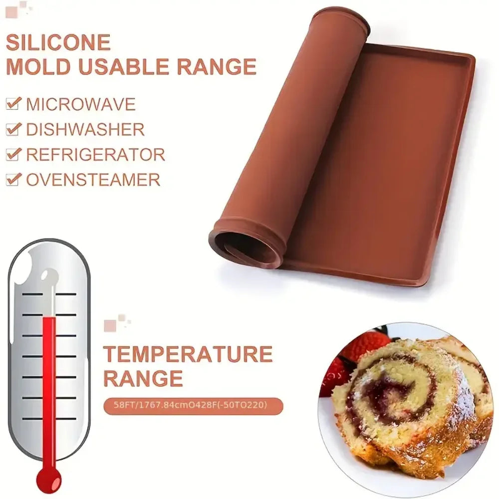 Reusable silicone baking mats for oven use