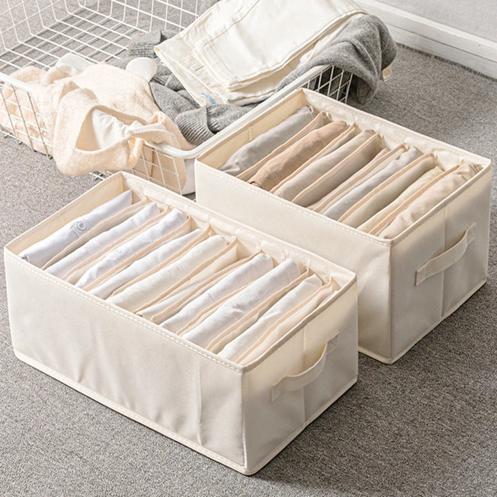 Drawer clothes organizer storage box in wardrobe