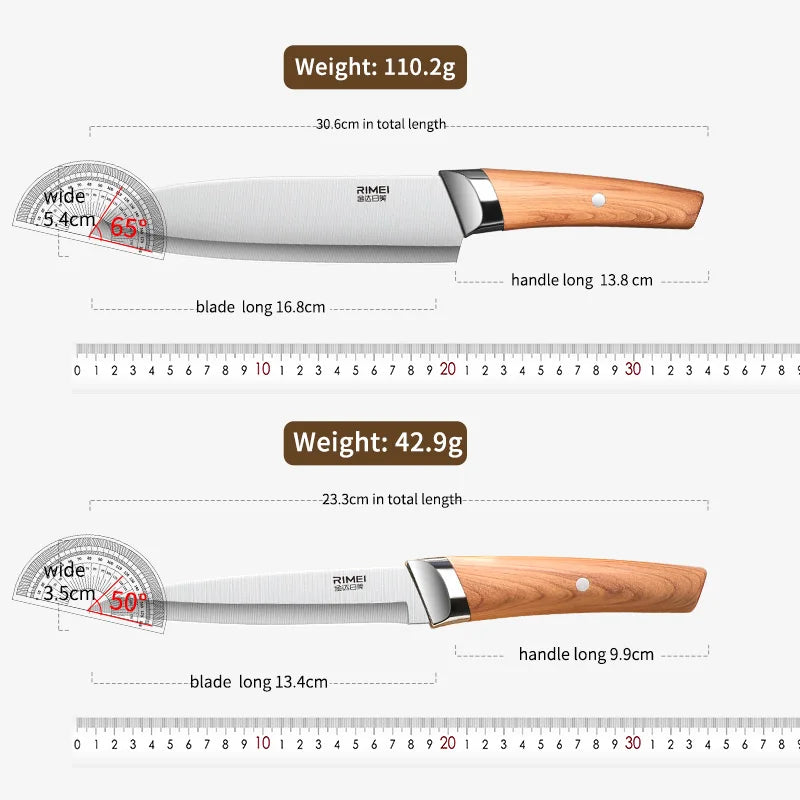 3-piece professional kitchen knife set stainless steel