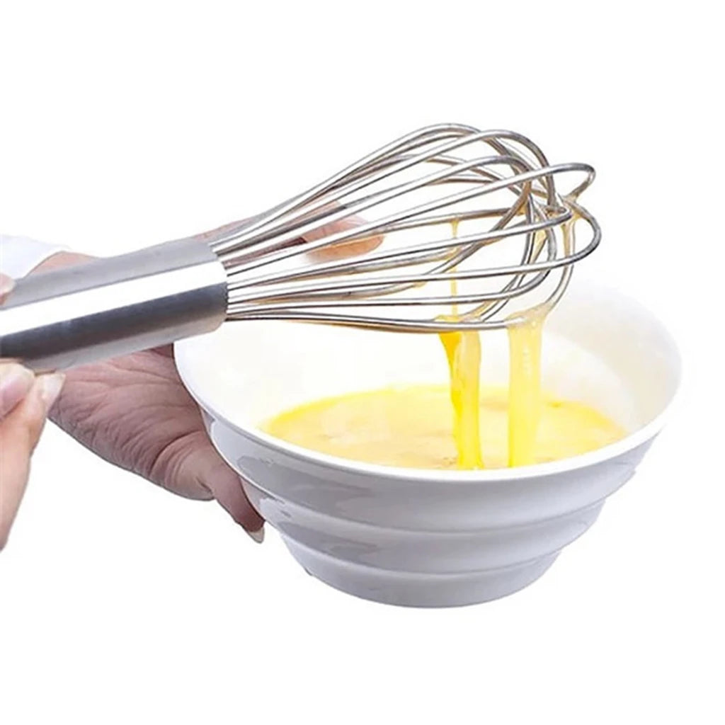 Handheld egg mixing whisk stainless steel kitchen tool