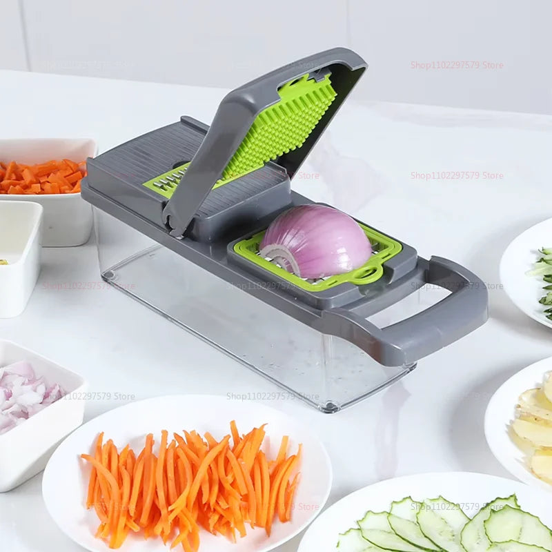 Multifunctional portable kitchen chopper vegetable cutter