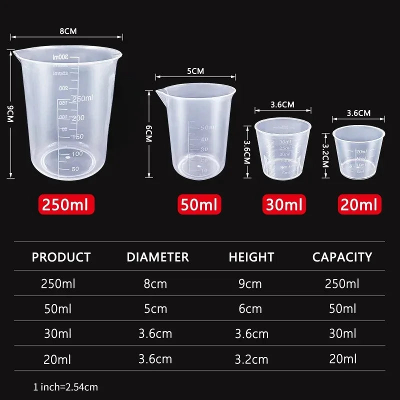 6pcs plastic measuring cups for baking set