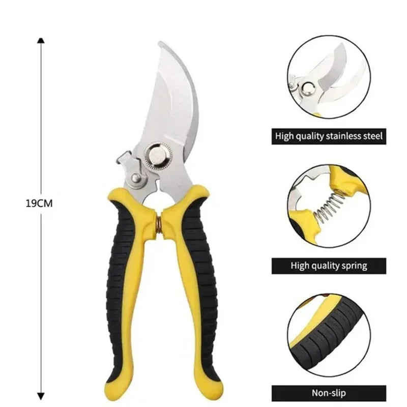 Horticultural pruning stainless steel scissor garden tool