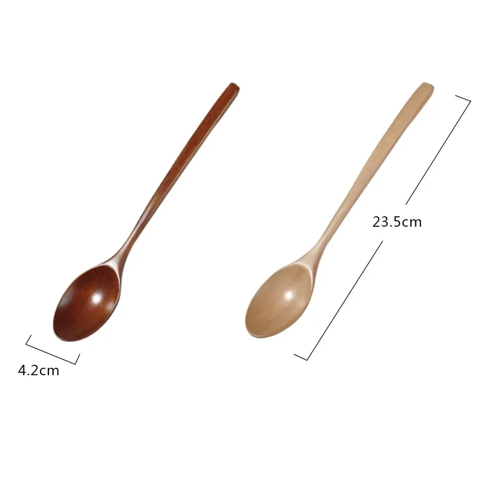 2pcs wooden spoon tableware kitchen cooking utensil tools