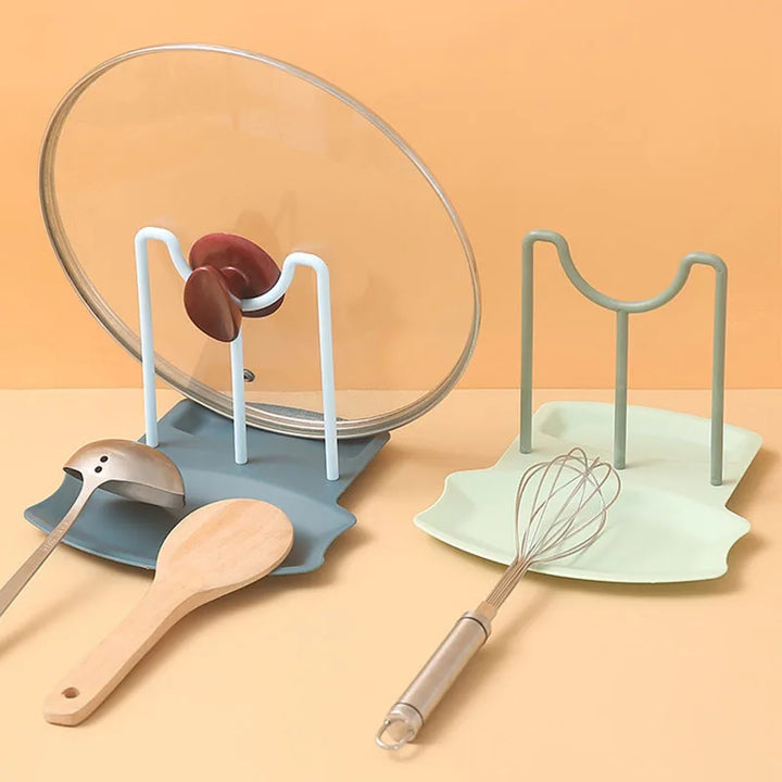 Kitchen storage organizer rack on countertop