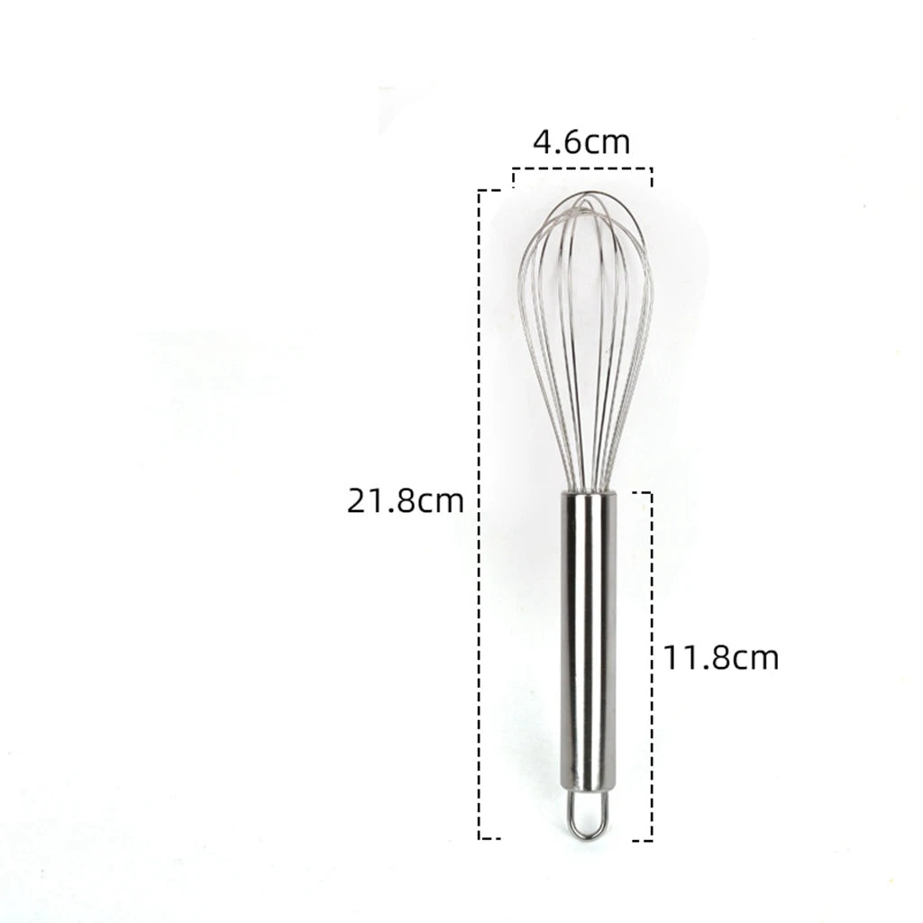Handheld egg mixing whisk stainless steel kitchen tool