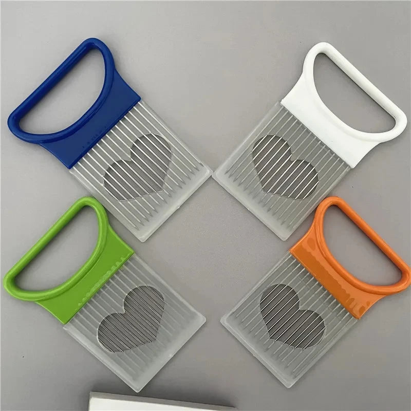 Stainless steel onion cutter holder kitchen tool