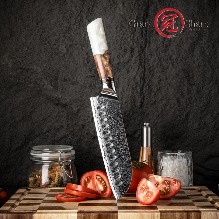 Grandsharp 7 inch santoku knife Japanese chef knife