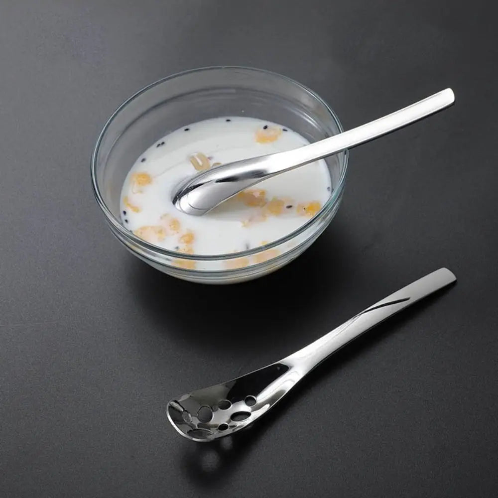 Stainless steel slotted spoon kitchen utensil