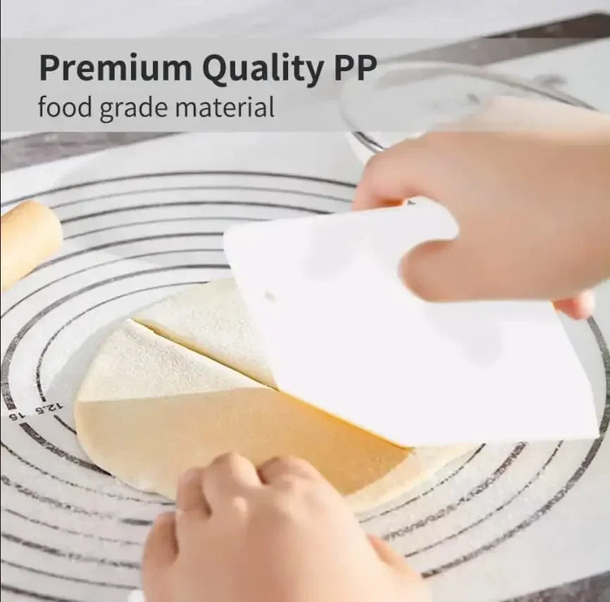 Multipurpose dough cutter bowl scraper kitchen tool