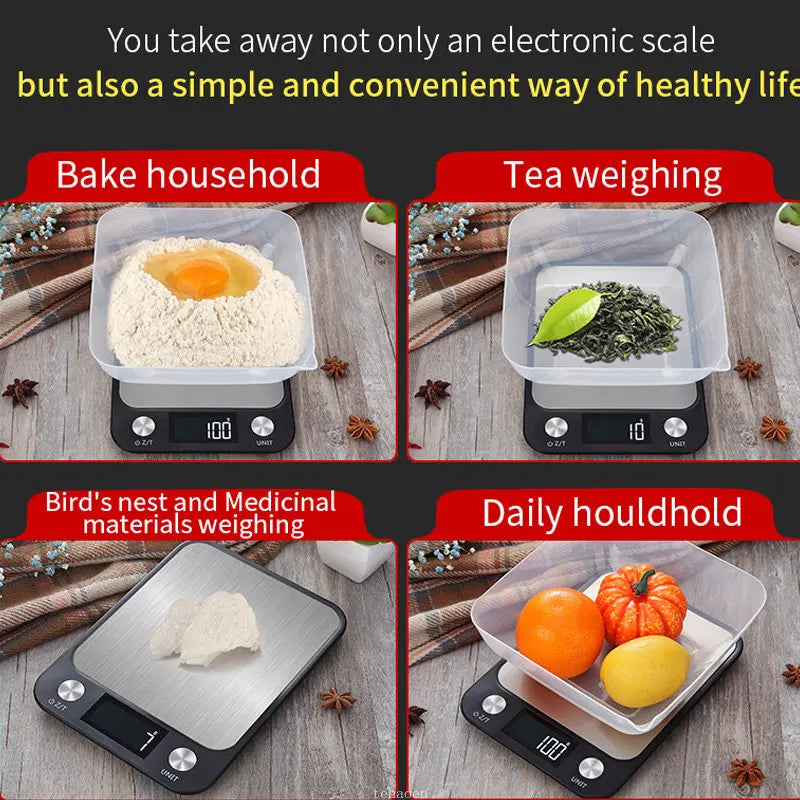 15kg digital kitchen scale with LCD display