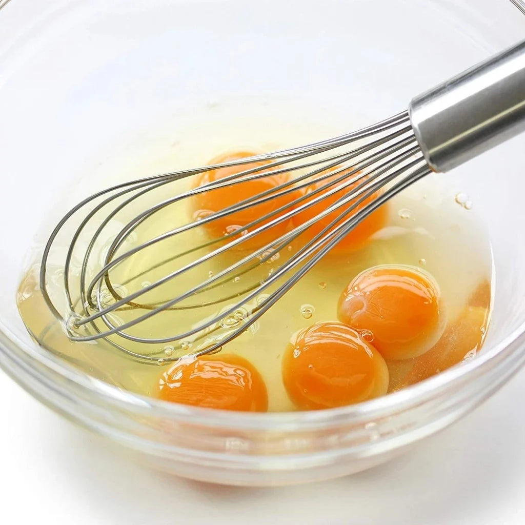 Handheld egg mixing whisk stainless steel kitchen tool