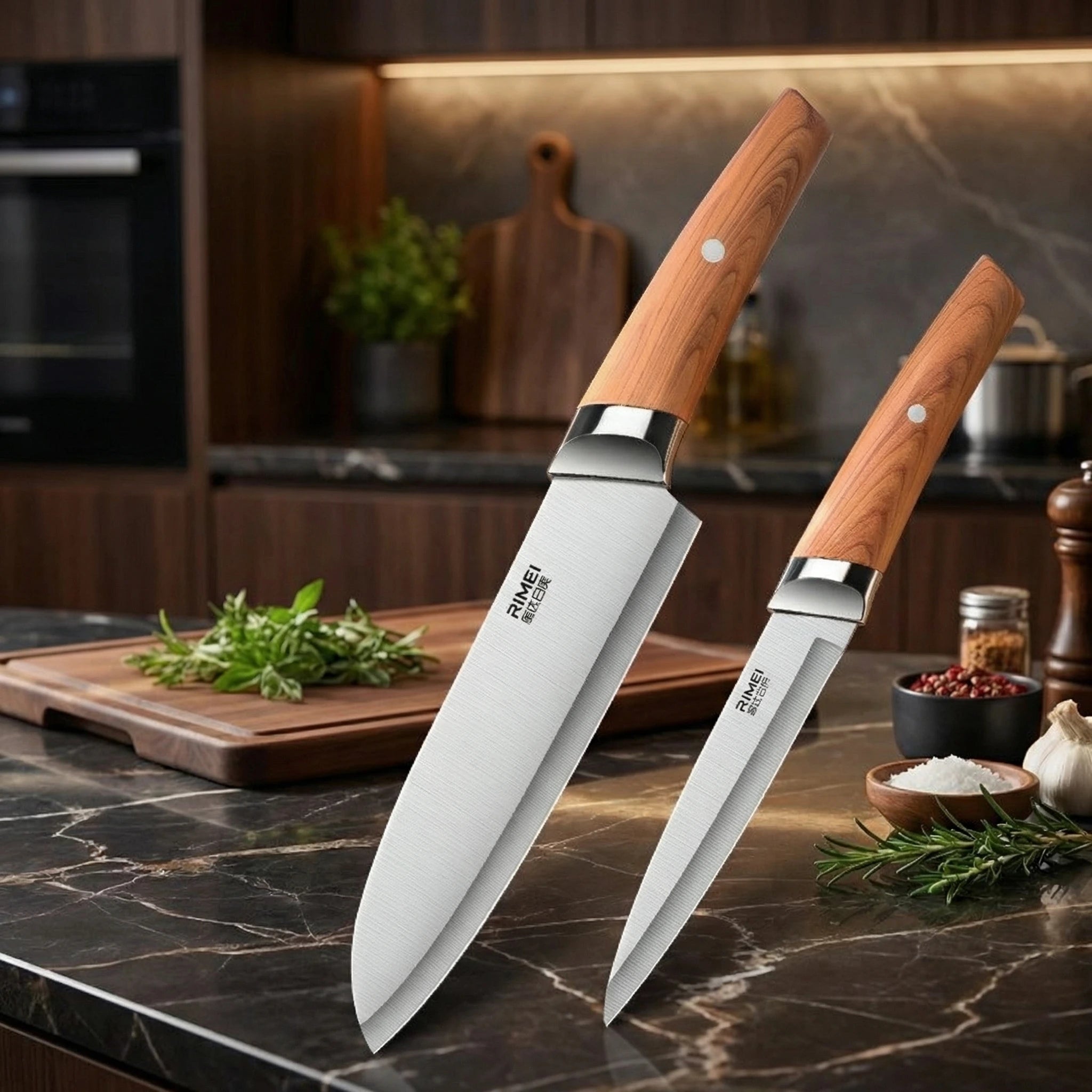 3-piece professional kitchen knife set stainless steel