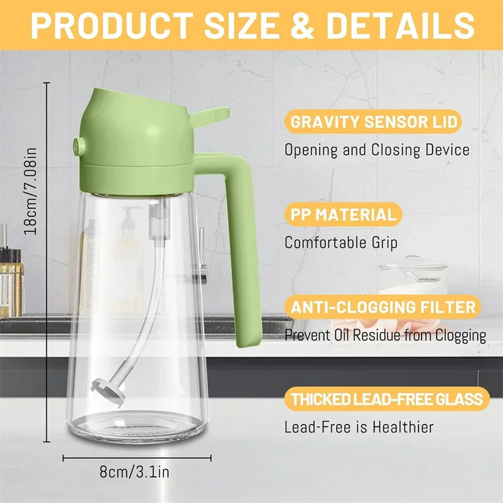 2-in-1 Olive Oil Sprayer & Pourer - 2-in-1 olive oil sprayer and pourer bottle