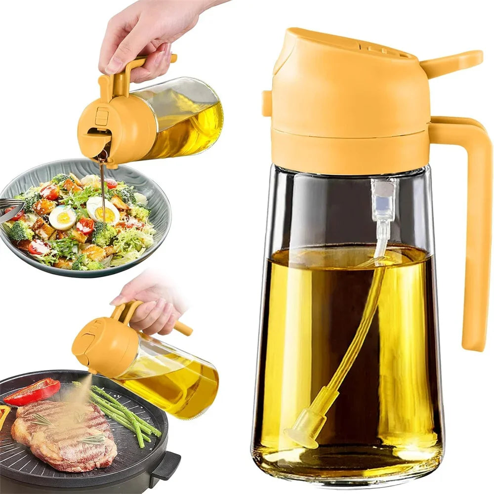 2-in-1 Olive Oil Sprayer & Pourer - 2-in-1 olive oil sprayer and pourer bottle