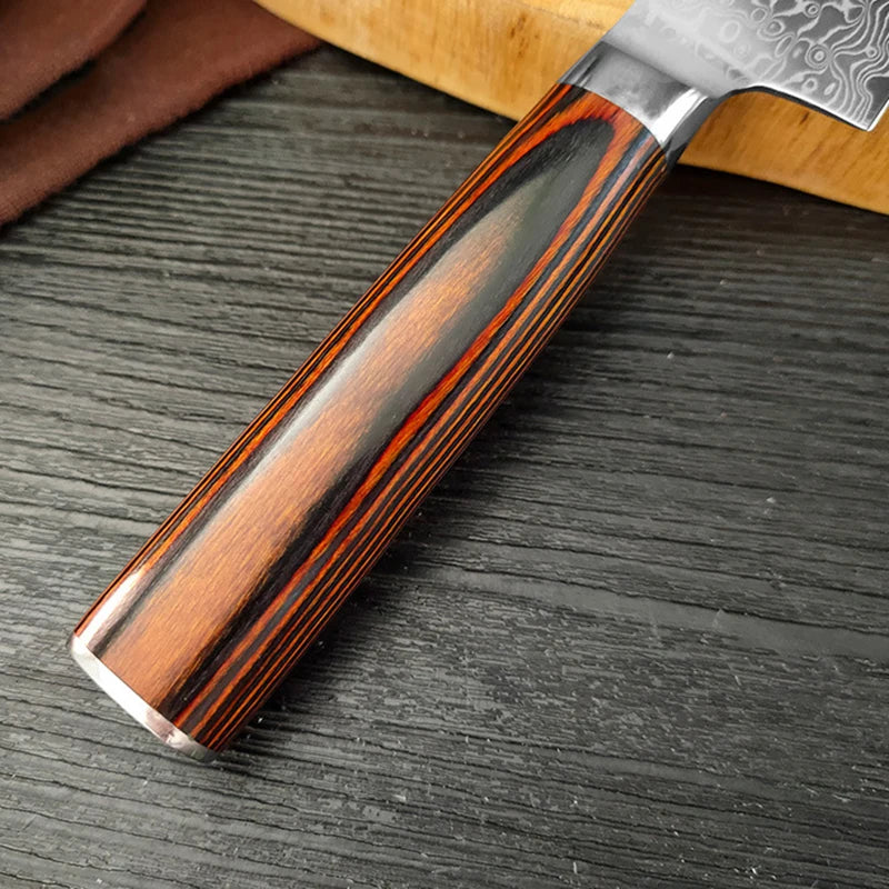 Damascus steel cutting cooking tools chef knife set
