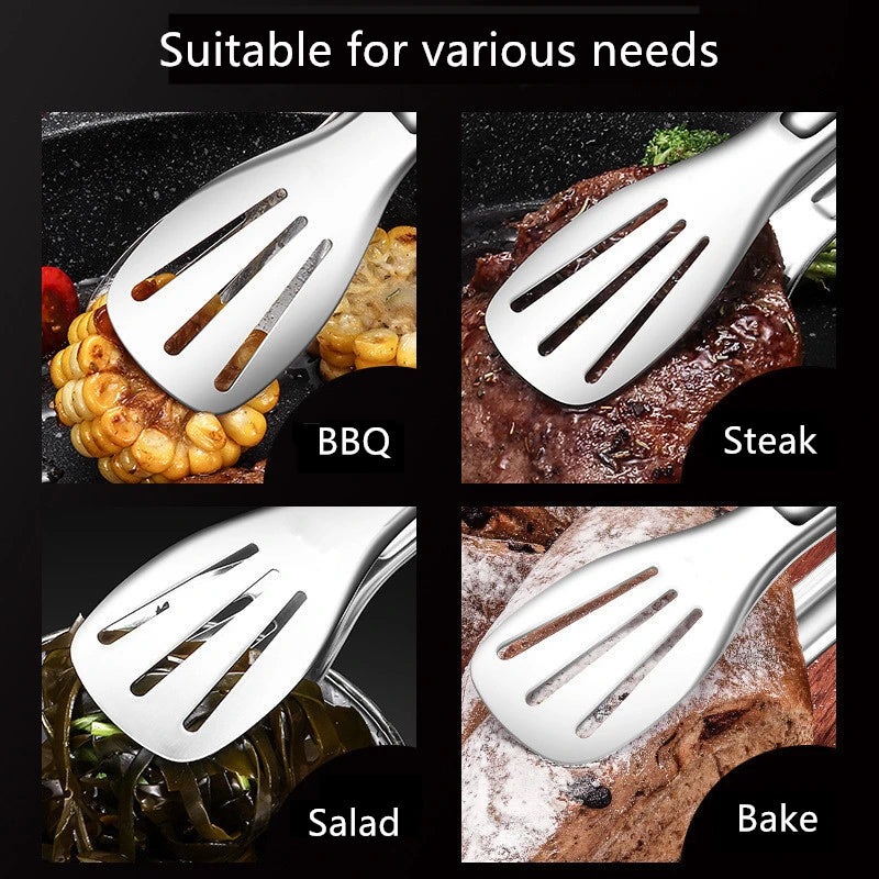 Stainless steel food tongs kitchen utensils