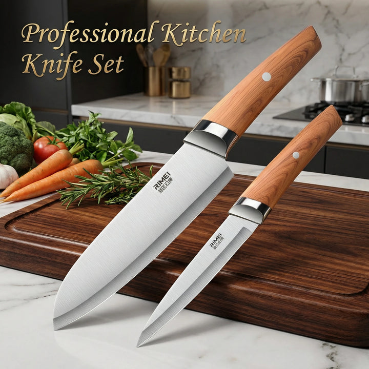 3-piece professional kitchen knife set stainless steel