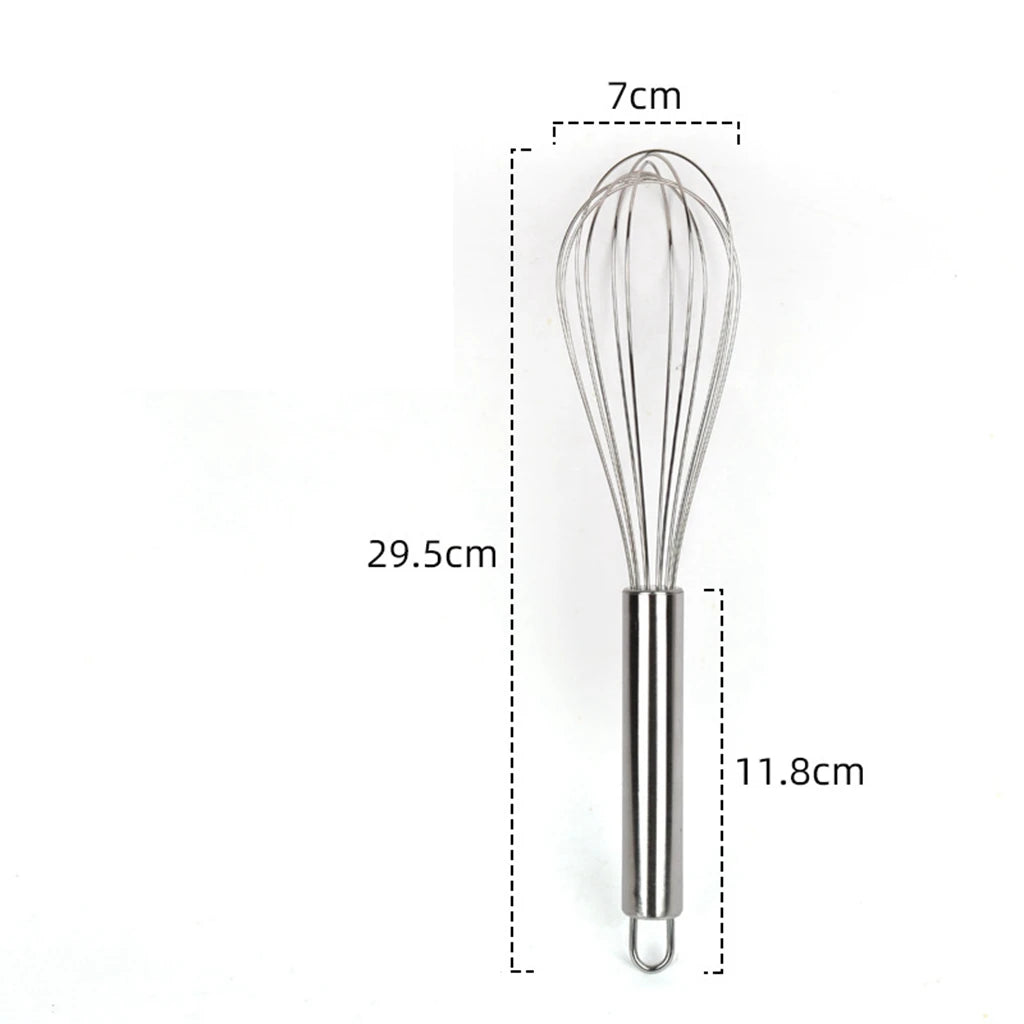 Handheld egg mixing whisk stainless steel kitchen tool