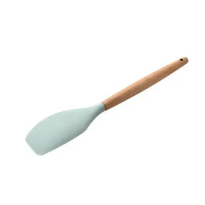 Wood handle silicone kitchen utensil set - Wood Handle Silicone Kitchen Tools