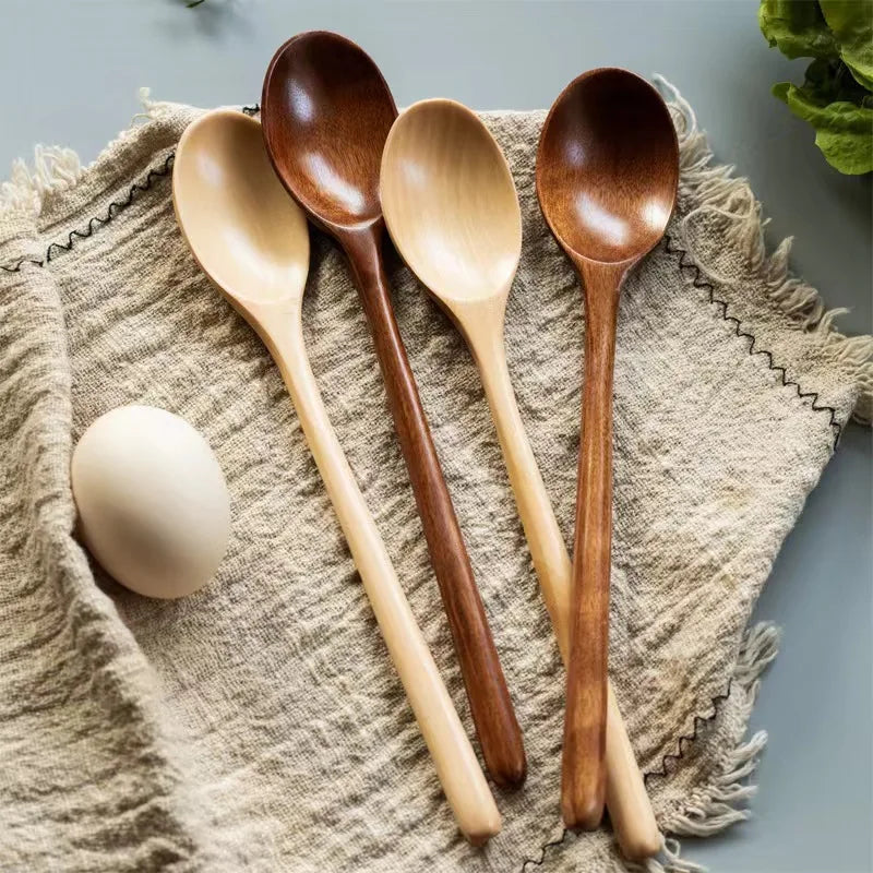 2pcs wooden spoon tableware kitchen cooking utensil tools