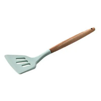 Wood handle silicone kitchen utensil set - Wood Handle Silicone Kitchen Tools