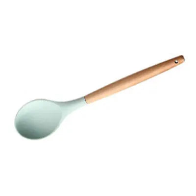 Wood handle silicone kitchen utensil set - Wood Handle Silicone Kitchen Tools