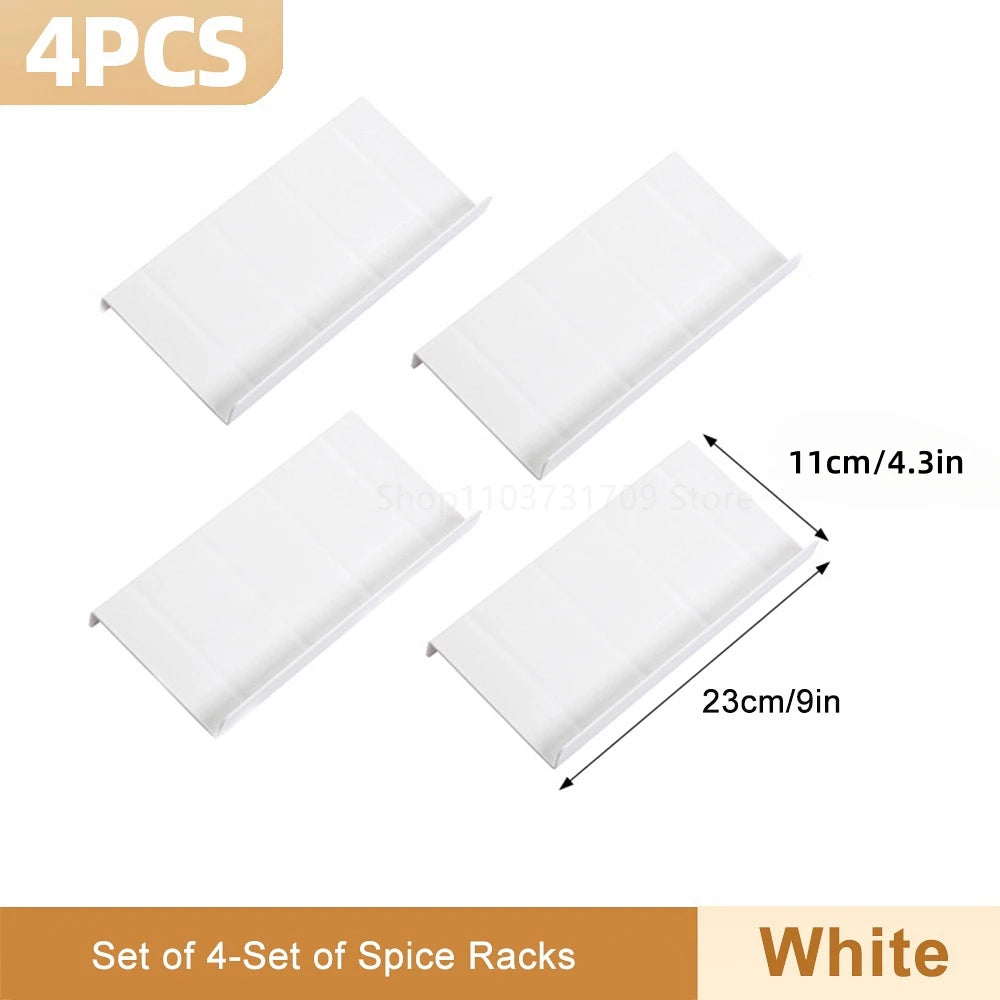 4-layer adjustable spice drawer organizer in kitchen