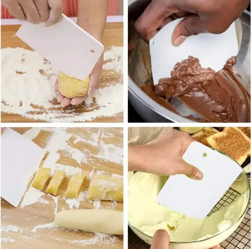 Multipurpose dough cutter bowl scraper kitchen tool