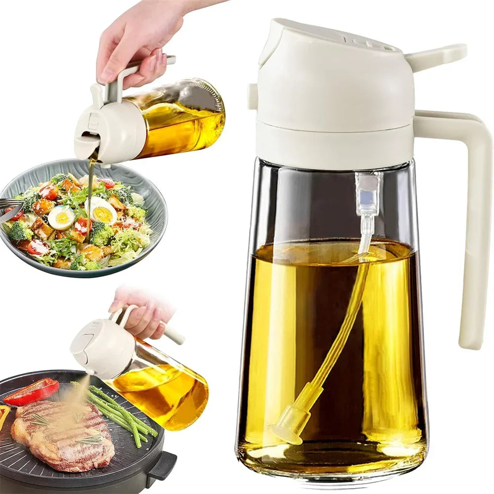 2-in-1 Olive Oil Sprayer & Pourer - 2-in-1 olive oil sprayer and pourer bottle