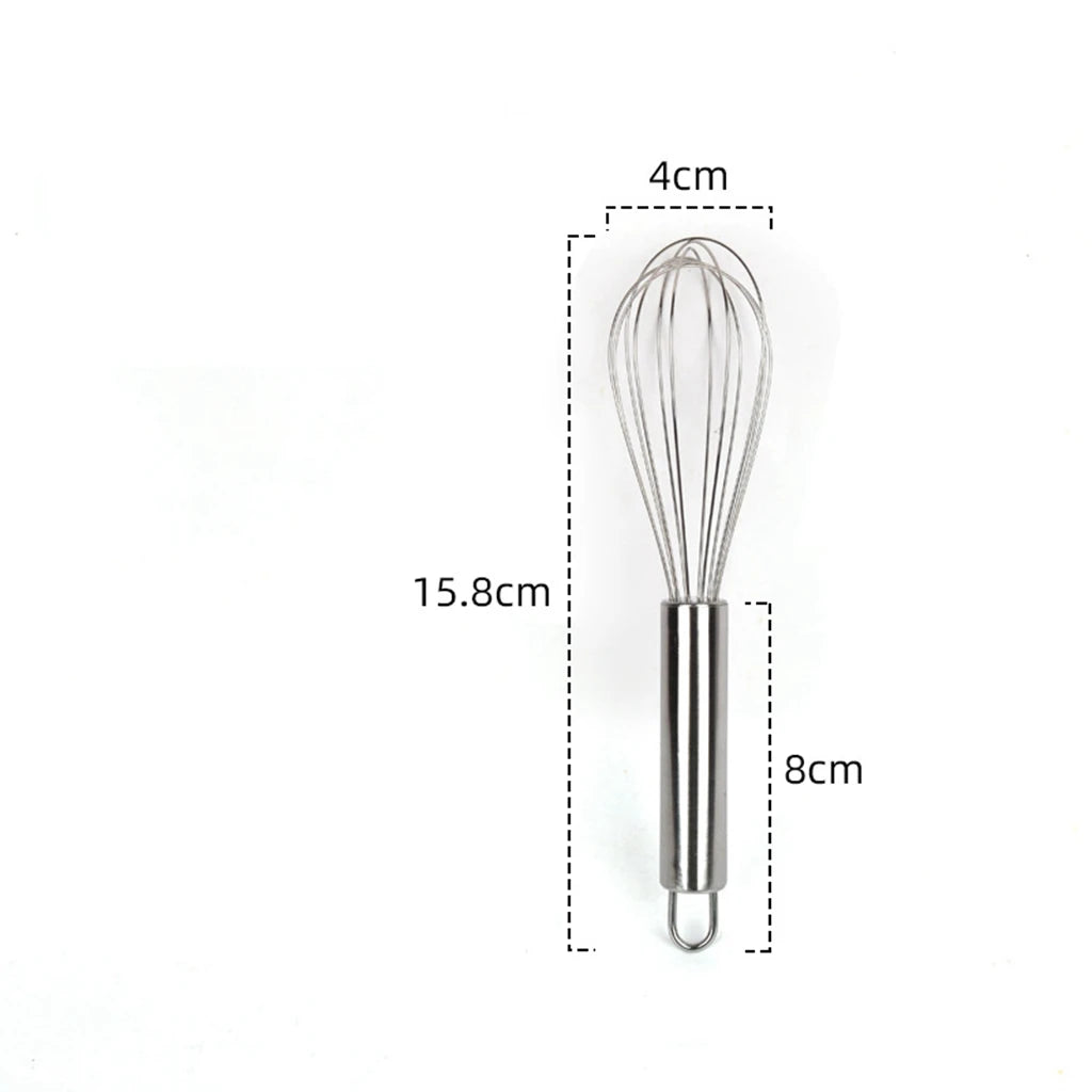 Handheld egg mixing whisk stainless steel kitchen tool