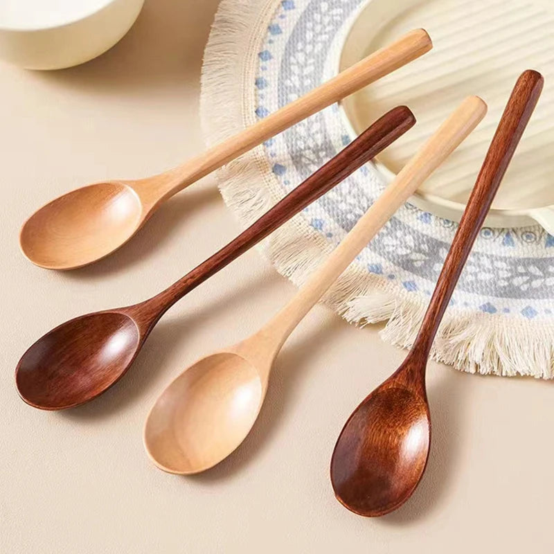 2pcs wooden spoon tableware kitchen cooking utensil tools