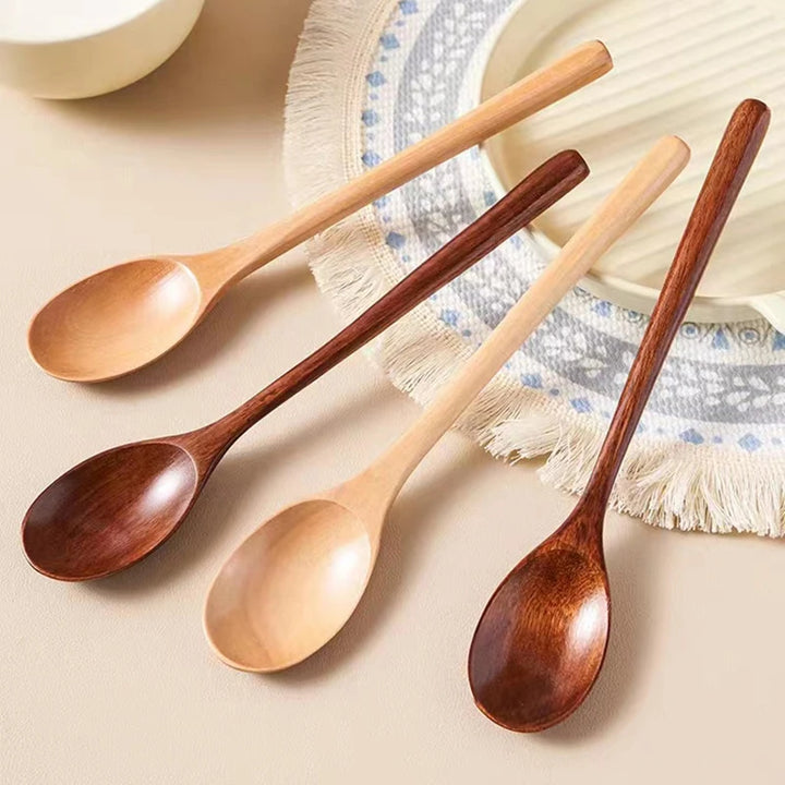 2pcs wooden spoon tableware kitchen cooking utensil tools