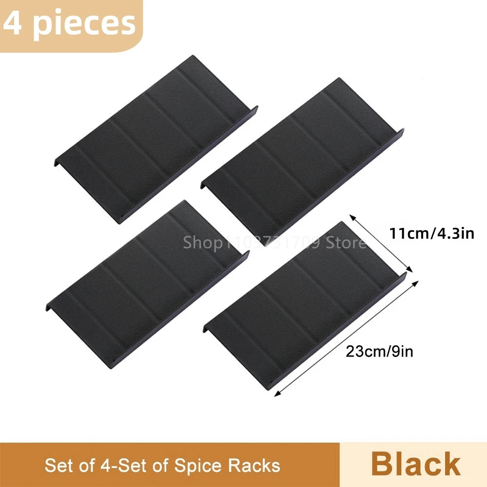 4-layer adjustable spice drawer organizer in kitchen
