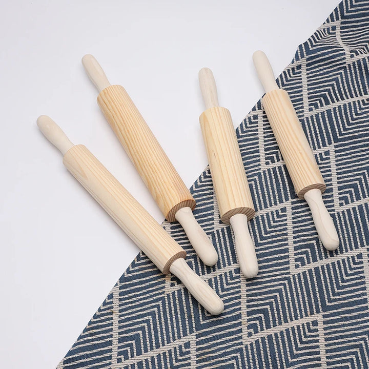 360-Degree Rotating Wooden Rolling Pin - baking tool