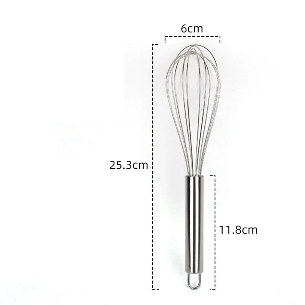 Handheld egg mixing whisk stainless steel kitchen tool