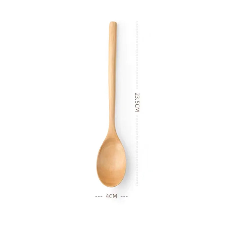 2pcs wooden spoon tableware kitchen cooking utensil tools