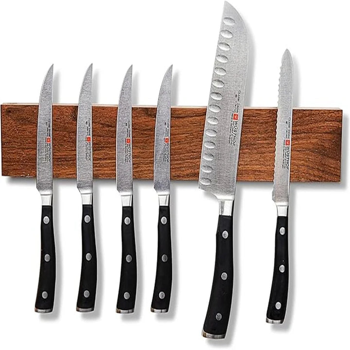 Magnetic knife holder for wall kitchen storage rack