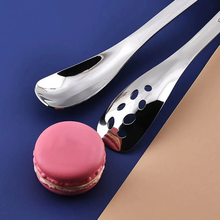 Stainless steel slotted spoon kitchen utensil