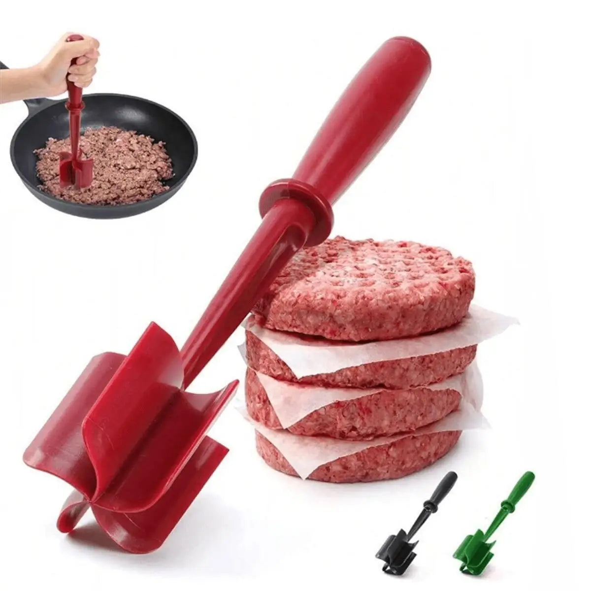 Ground beef smasher stainless steel kitchen tool
